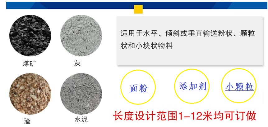 螺旋上料機(jī)適用輸送物料